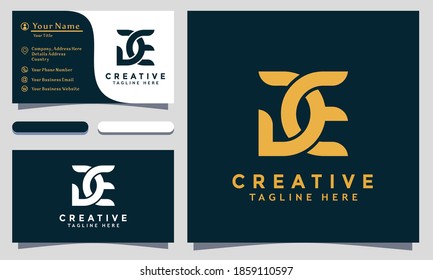 Modern creative DE Logo Design and template. DE ED icon initial based Monogram and Letter in vector