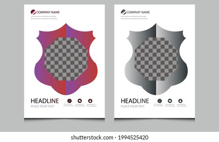 modern creative deign annual report business fyer vector templet