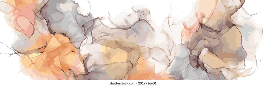 Modern Creative Design,  Background Marble Texture. Alcohol Ink. Vector Illustration.