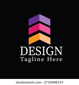 Plantilla de logotipo de diseño creativo moderno con Formas geométricas Abstractas coloridas para la marca Identidad empresarial Startup Agency Marketing y Digital Studio