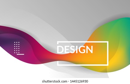 Modern creative design for design projects. 3d gradient flow shape. Liquid wave background. Vector illustration.