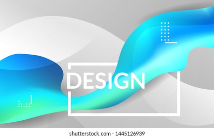 Modern creative design for design projects. 3d gradient flow shape. Liquid wave background. Vector illustration.