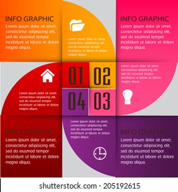 modern creative design template for website, graphic, icon, number, text box.