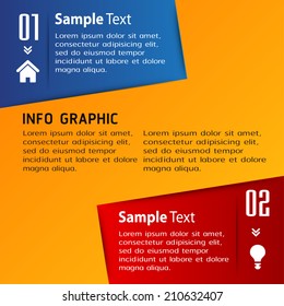 modern creative design template for website, graphic, icon, number, text box. 