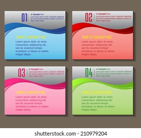 modern creative design template for website, graphic, icon, number, text box. 