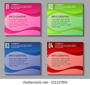 modern creative design template for website, graphic, icon, number, text box. 