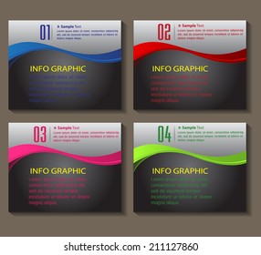 modern creative design template for website, graphic, icon, number, text box. 