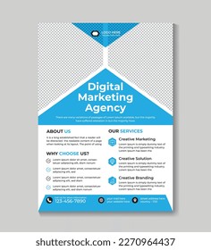 Modern creative digital marketing flyer design template for your business