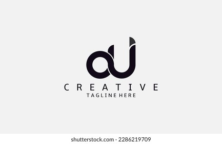 Modern creative DJ or OU Logo Design and template. DJ or OU icon initials based Monogram and Letters in vector.