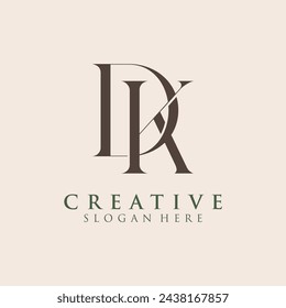 Modern Creative DK Logo Design. icon initial Based Monogram and Letters in Luxury vector