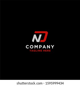 Modern creative DN, ND logo initial vector logo template.
