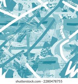 Modern Creative Doodle Art With Various Shapes and Colors Pattern Seamless
