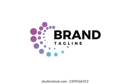 Modern and creative doted spiral logo design for tech business, Data, Technology, Finance and health.