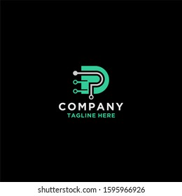Modern creative DP, PD logo initial vector logo template.