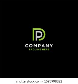 Modern creative DP, PD logo initial vector logo template.