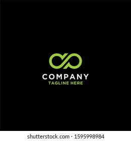 Modern creative DP, PD logo initial infinity style vector logo template.