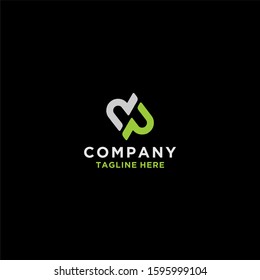 Modern creative DP, PD logo initial vector logo template.