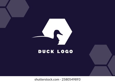 A modern and creative duck logo featuring sleek lines and a dynamic design. Ideal for wildlife brands, nature organizations, pet businesses, and creative branding projects. 