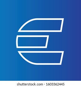 Modern creative E letter logo emblem