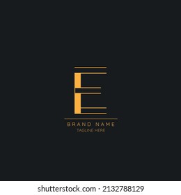 Modern and creative E logo design, Minimal Luxury initial based vector icon illustrations.