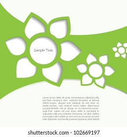 Modern creative editable abstract 3d art vector background with flowers