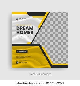 modern and creative editable Real estate social media post for sale.