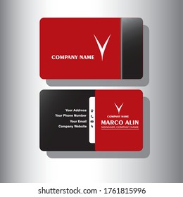 Plantilla de tarjeta de negocios moderna, creativa y elegante
