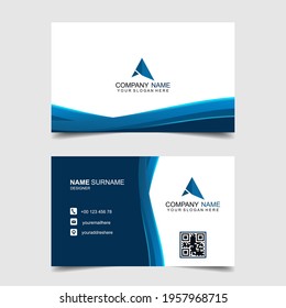 Modern creative and elegant business card template. Two sided cards. Horizontal business card. Illustration vector 