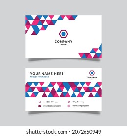 modern creative elegant business card template, geometric style vector design 