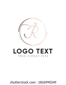 A modern creative elegant and charming letter type R  logo template, Vector logo for business and company identity 