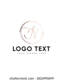 A modern creative elegant and charming letter type N logo template, Vector logo for business and company identity 