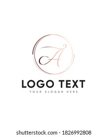 A modern creative elegant and charming letter type A logo template, Vector logo for business and company identity 