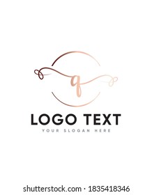 Modern creative elegant and charming letter type Q  logo template, Vector logo for business and company identity 