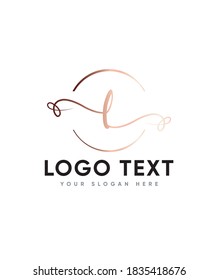 Modern creative elegant and charming letter type L  logo template, Vector logo for business and company identity 