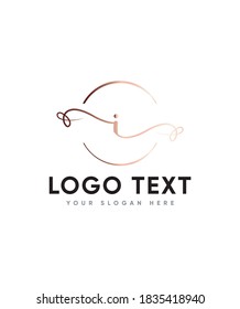 Modern creative elegant and charming letter type I  logo template, Vector logo for business and company identity 