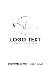 Modern creative elegant and charming letter type D  logo template, Vector logo for business and company identity 