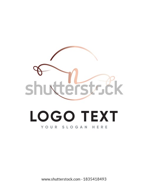 Modern creative
elegant and charming letter type N  logo template, Vector logo for
business and company identity
