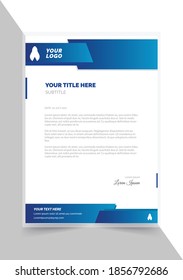 Modern Creative Elegant corporate, Company letterhead, Pad template vector design