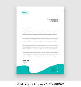 Modern Creative Elegant corporate letterhead template vector design