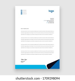 Modern Creative Elegant corporate letterhead template vector design