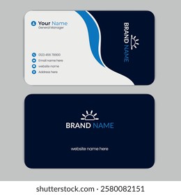 Modern and creative elegant round double sided business card template design