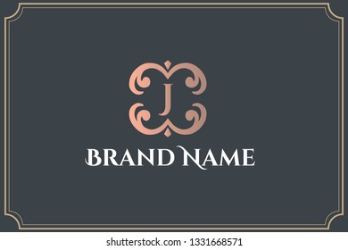 Modern Creative elegant trendy unique letter J initial based icon logo