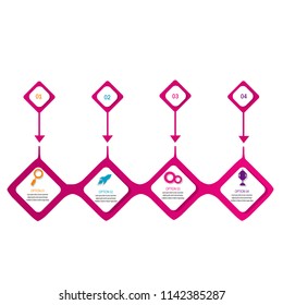 modern creative element timeline infographic template element for workflow,process,presentation with modern color timeline concept design vector