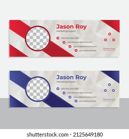 modern creative email signature design template for business. corporate email signature design . email signature template in vector