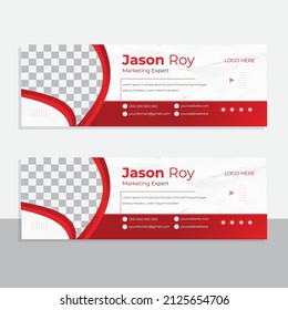  modern creative email signature design template for business. corporate email signature design . email signature template in vector.