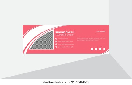Modern creative email signature design or email footer design template
