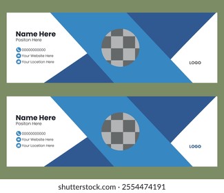 Modern creative email signature design template
