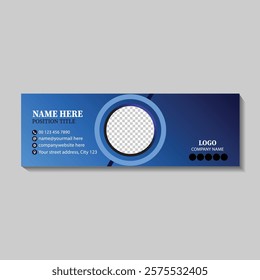 Modern creative email signature design or email footer template