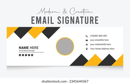 modern and creative email signature template design
