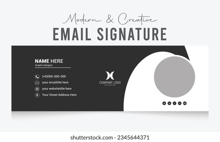 diseño moderno y creativo de plantillas de firmas de correo electrónico